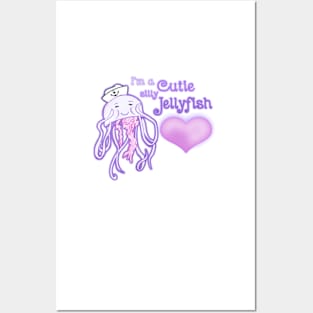 I'm a cutie silly Jellyfish Posters and Art